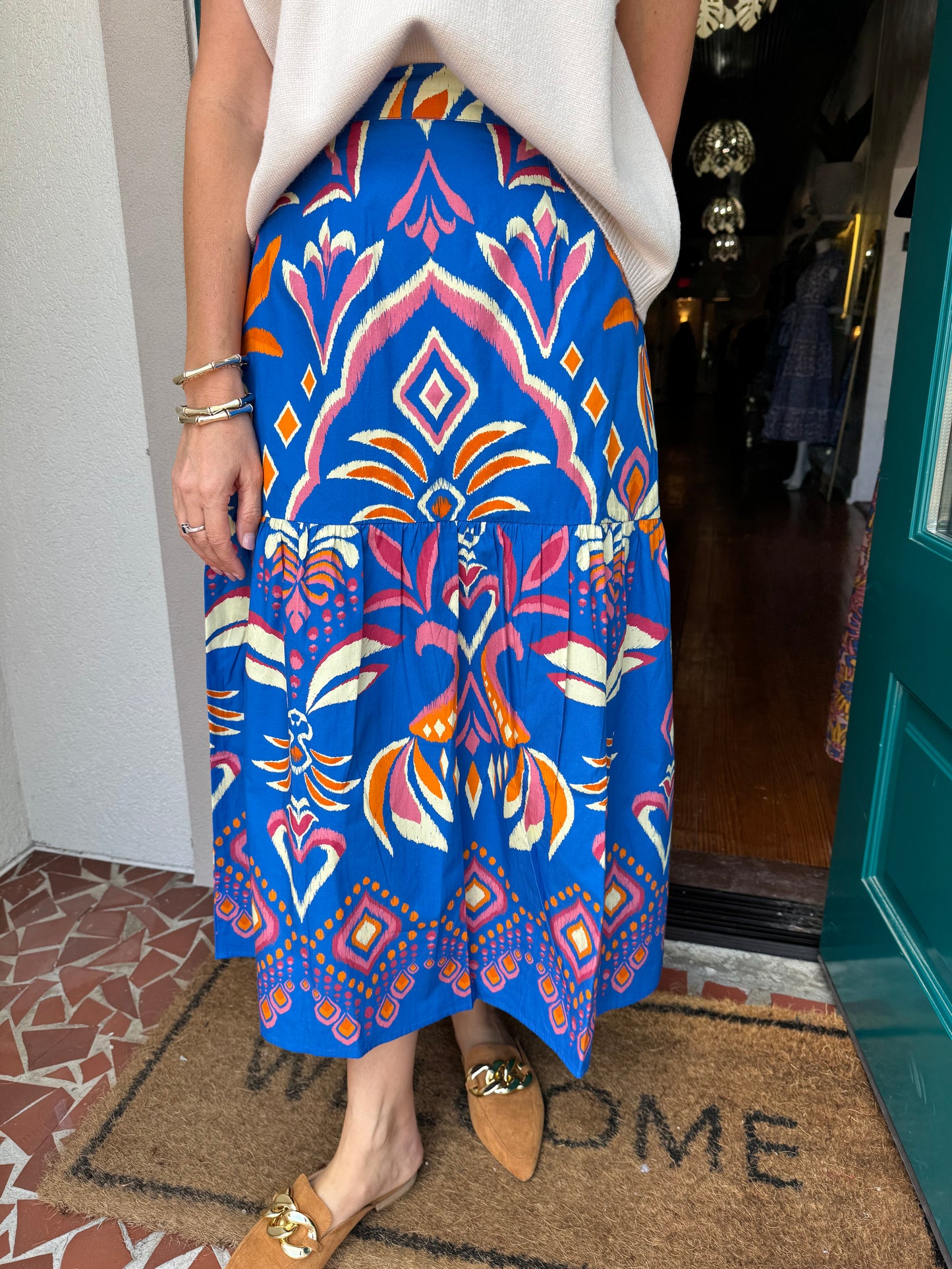 Cobalt Blue Maxi Skirt