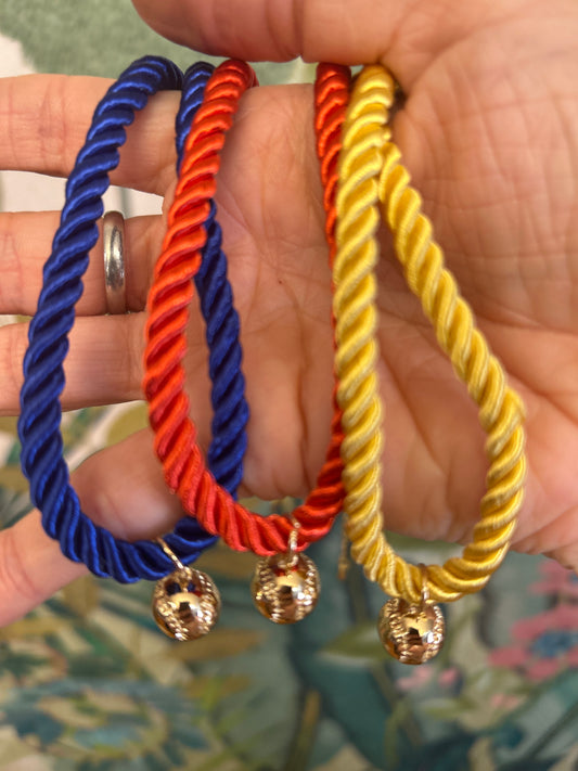 Cord Baseball Pendant Necklace