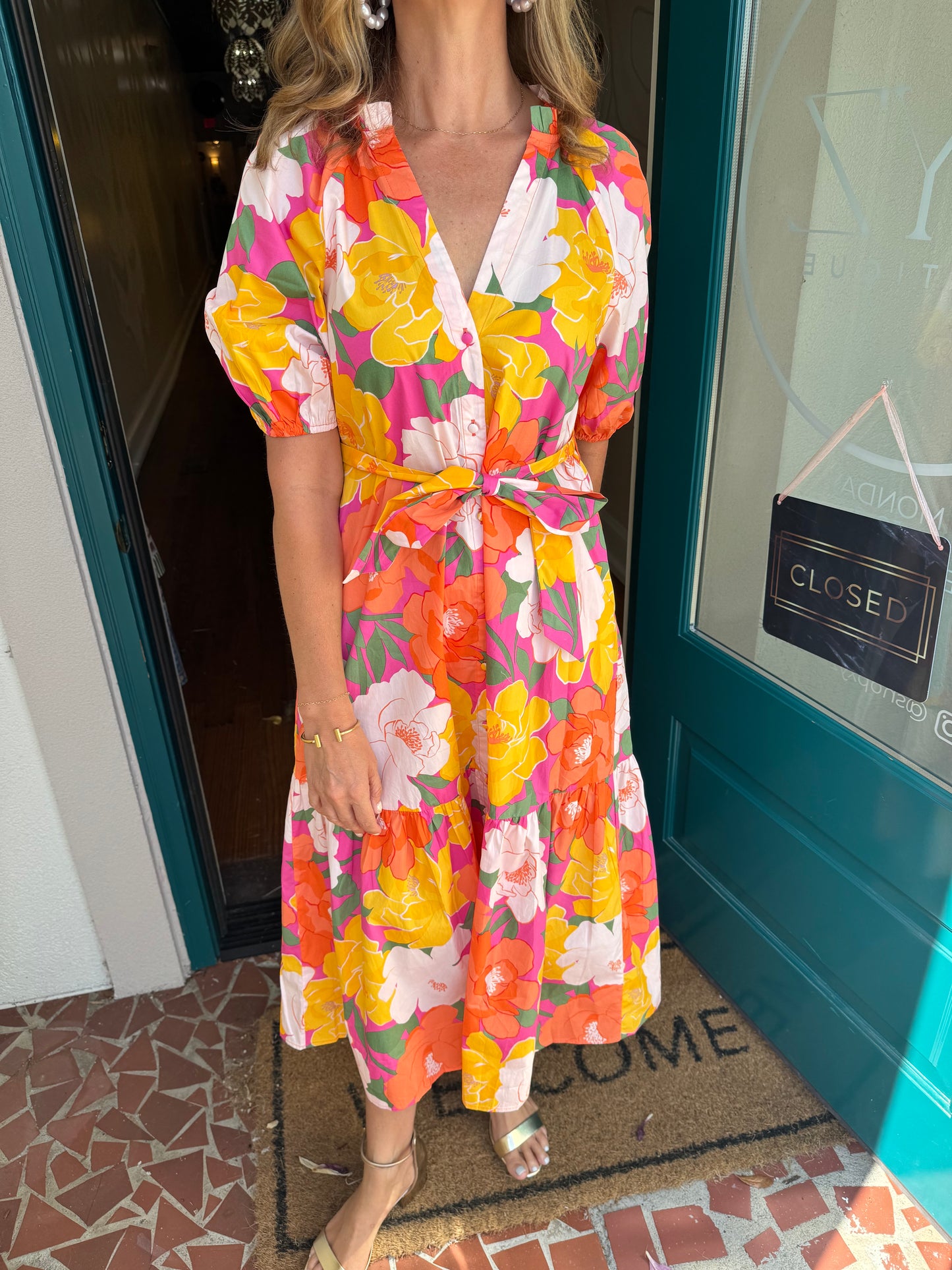 Bright Floral Maxi Dress