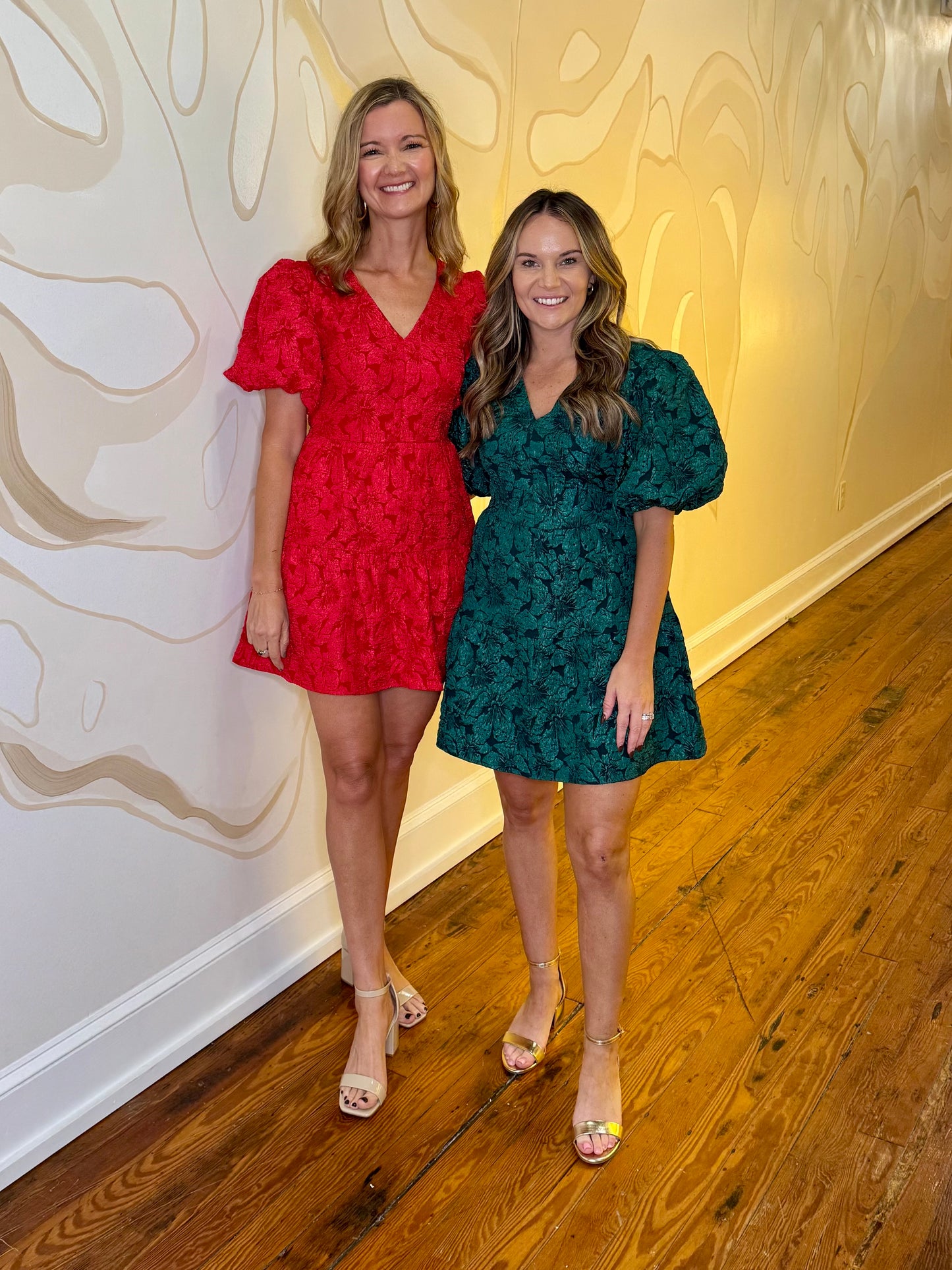 Russa May Floral Jacquard Tiered Dress