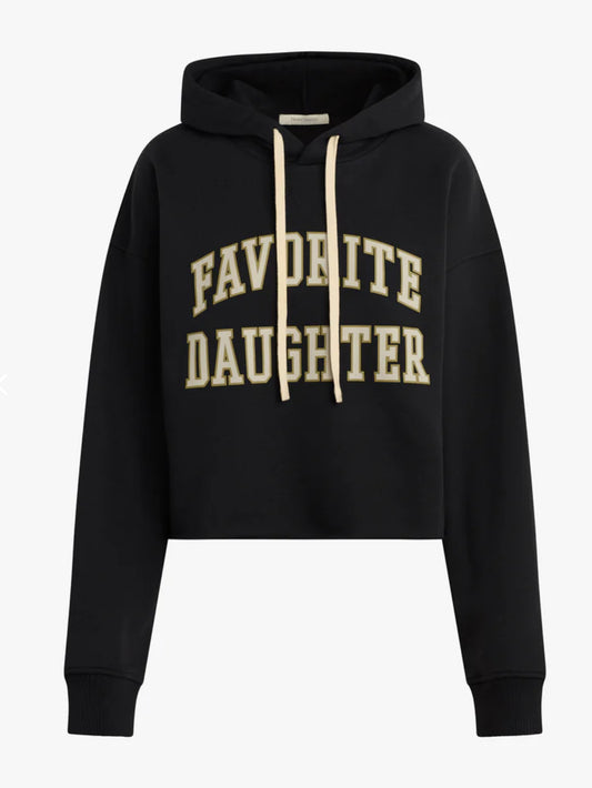 The Cropped Collegiate Hoodie - Favorite Daughter
