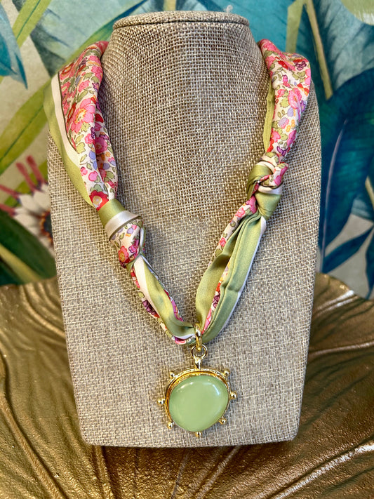 Garden Party Scarf Necklace