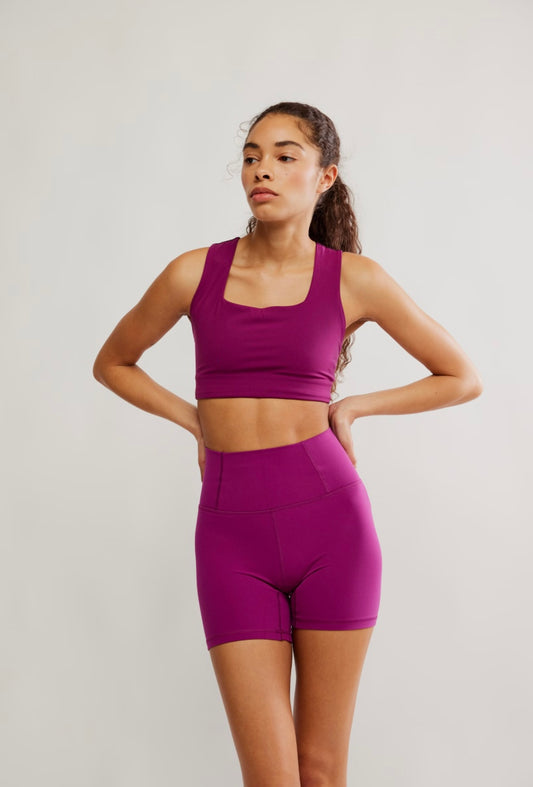 Deep Mulberry Win Win Sports Bra
