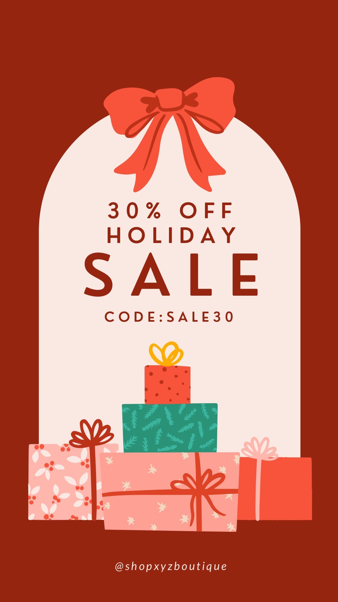 30% off Holiday Tab