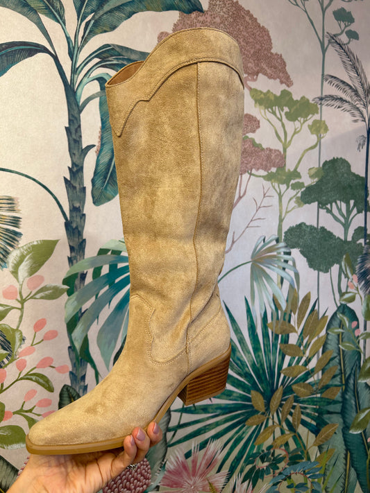 Beige Juliette Suede Boot