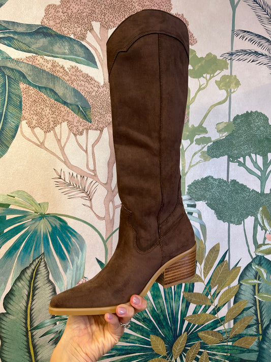 Dark Brown Juliette Suede Boot
