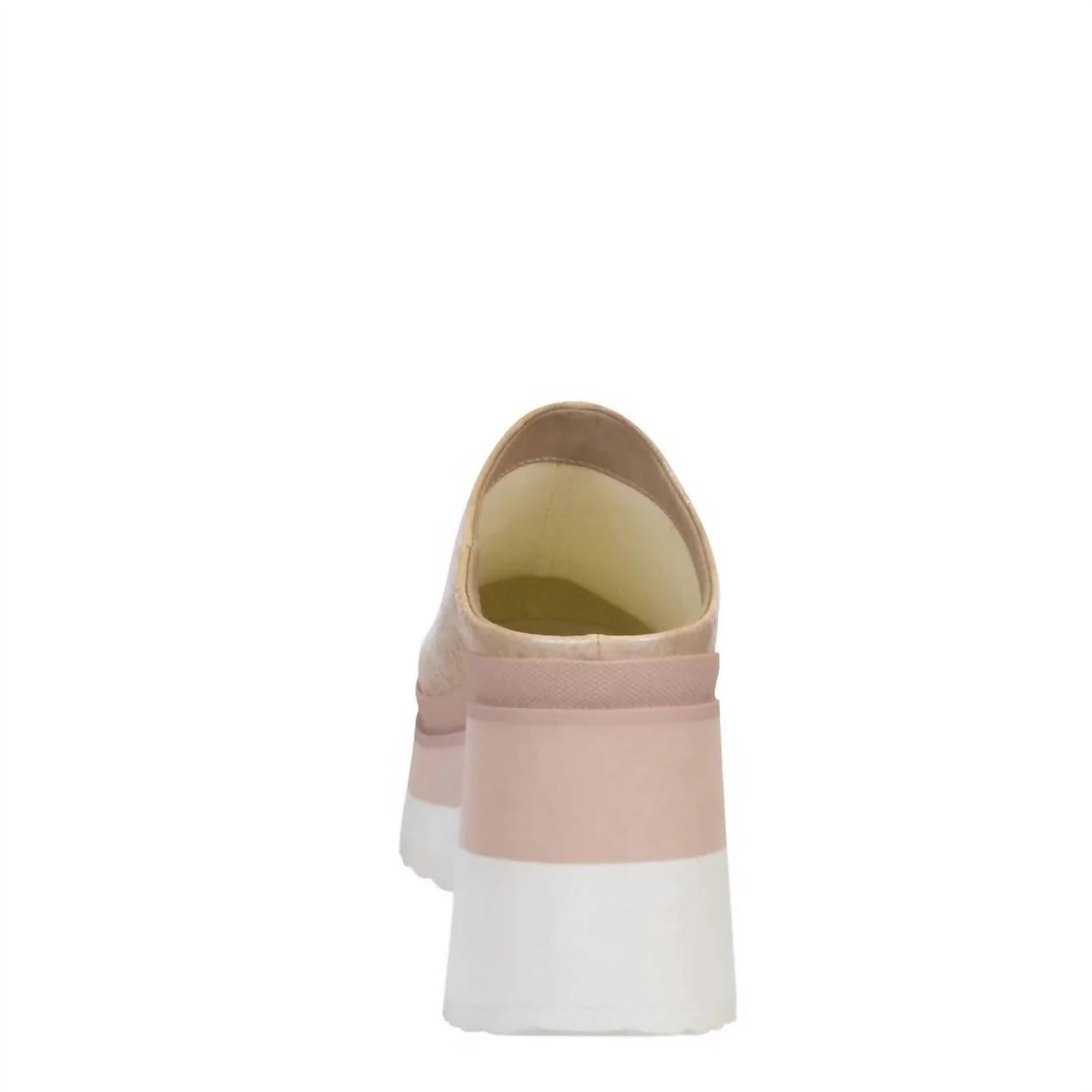 Coach Beige Platform Clog-Naked Feet