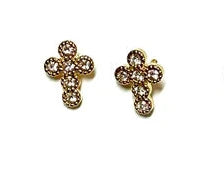 Rhinestone Cross Studs-Betsy Pittard