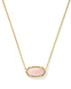 Elisa Gold Pendant Necklace in Gold Rose Quartz-Kendra Scott