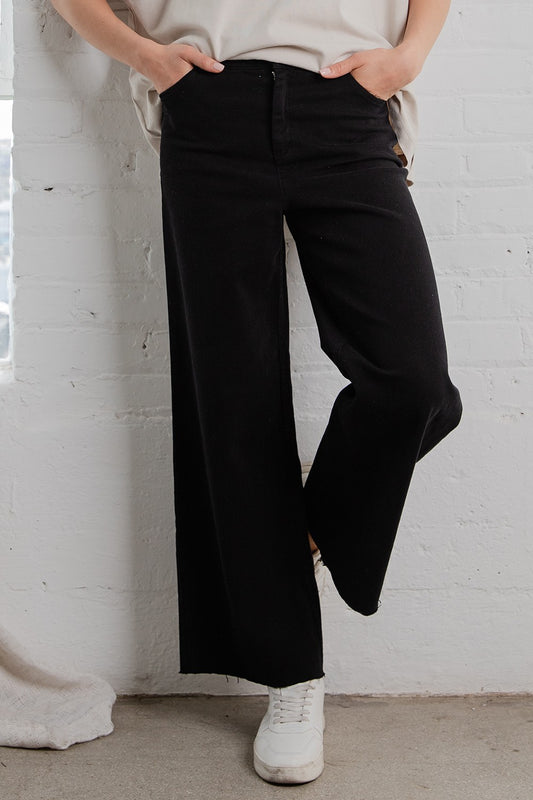 Butler Black Twill Ankle Pant