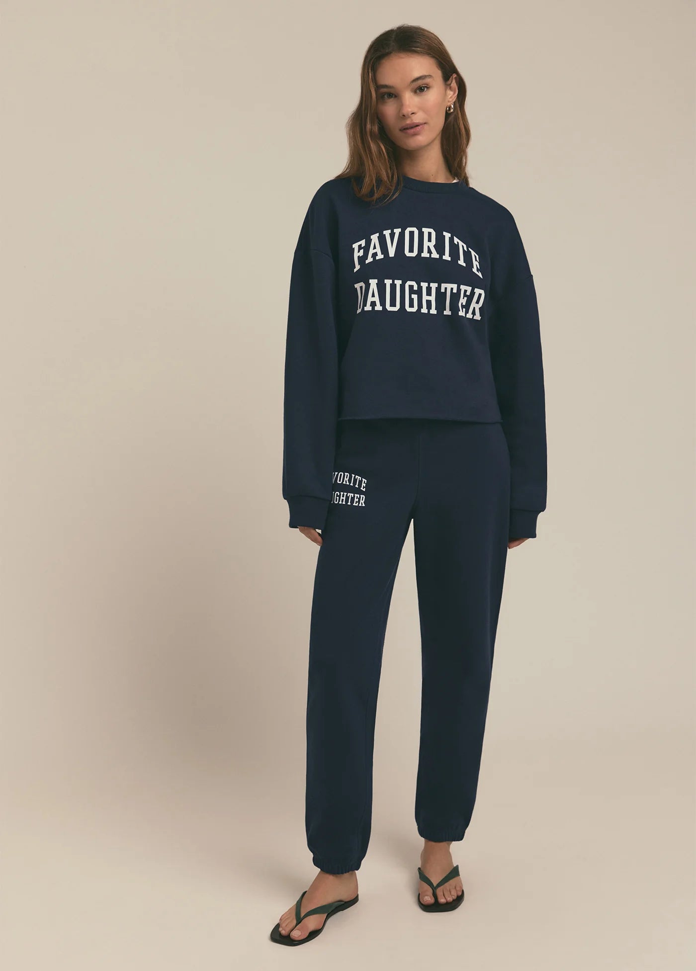 Navy Favorite Daughter Crewneck
