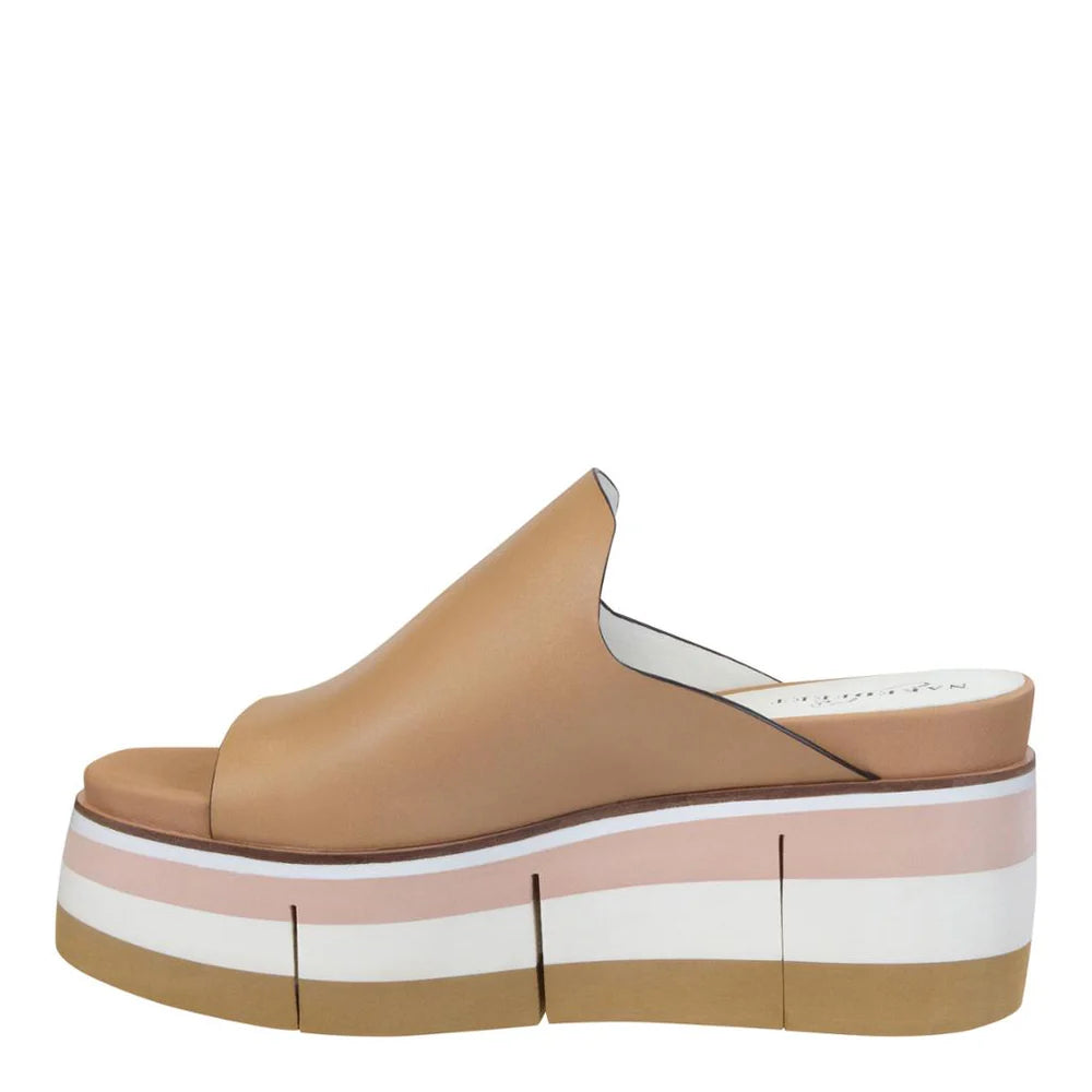 Flow Ecru Platform Sandal-Naked Feet