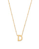 Letter Pendant Necklace in Gold