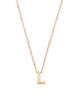 Letter Pendant Necklace in Gold
