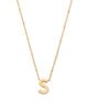 Letter Pendant Necklace in Gold