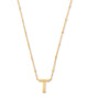 Letter Pendant Necklace in Gold