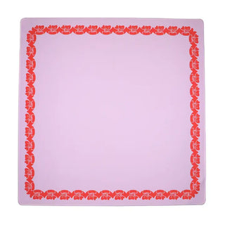 Purple & Green  Flower Border Double Sided Mahjong Mat-The Mahjong House