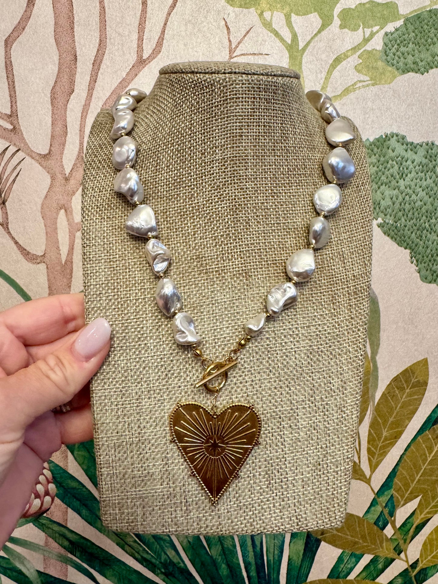Pearl Heart Necklace