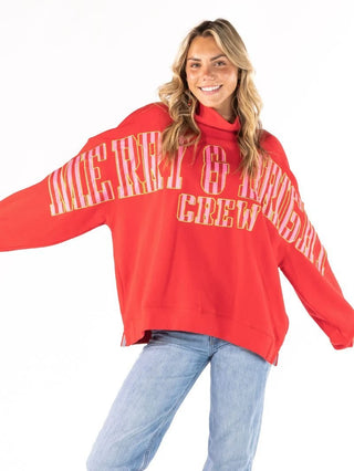 Merry & Bright Crew Mock neck Sweatshirt