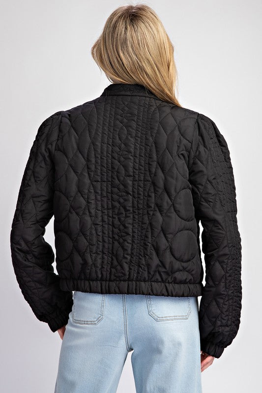 Solid Quilted Jacket