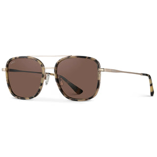 Gia Beige Tortoise Polarized Square  Frame Sunglasses