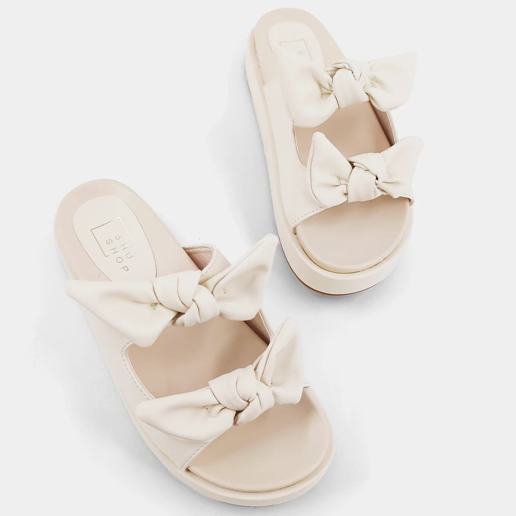 Cream Kiki Bow Sandal