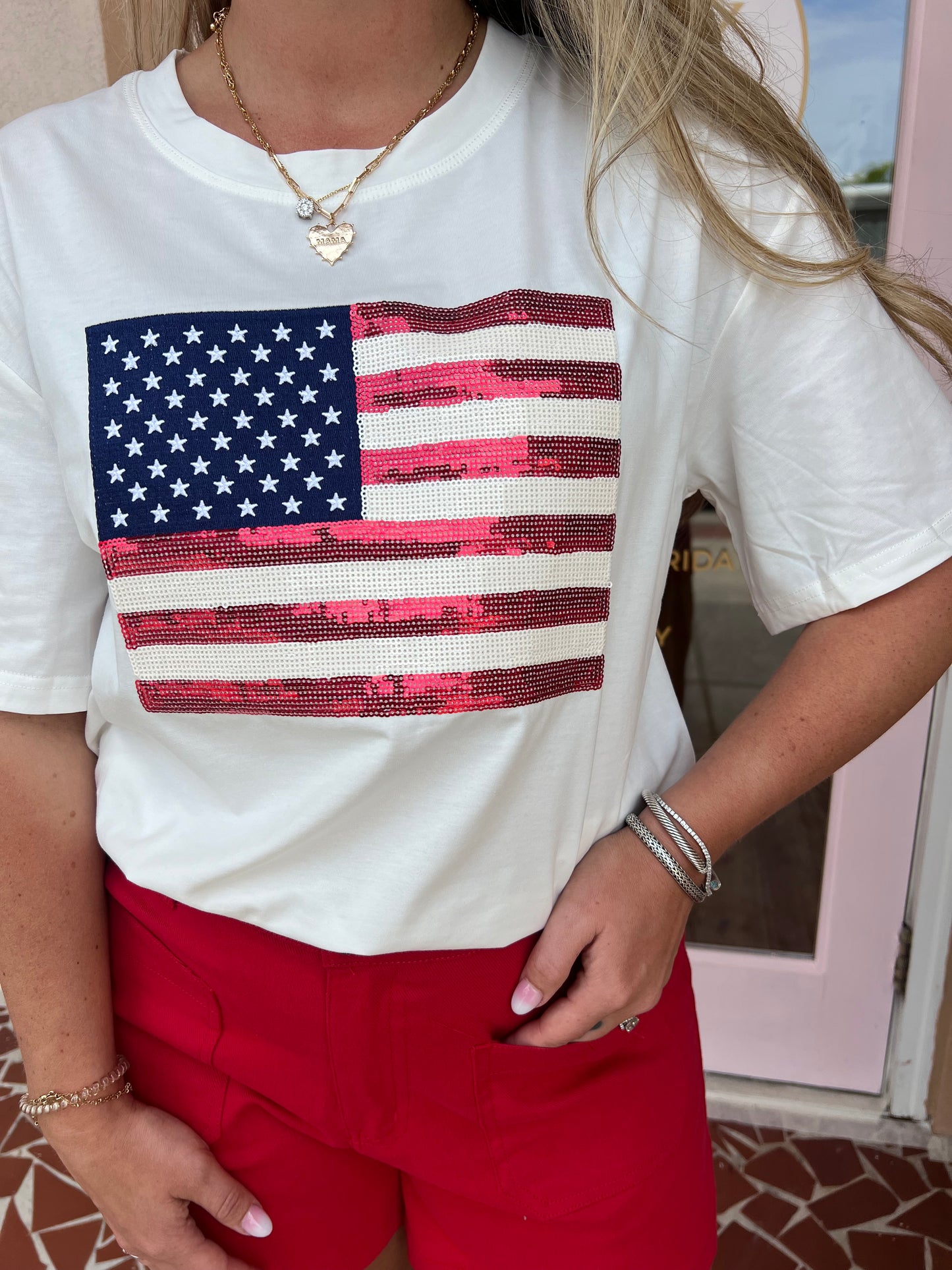 Sparkly Flag Tee