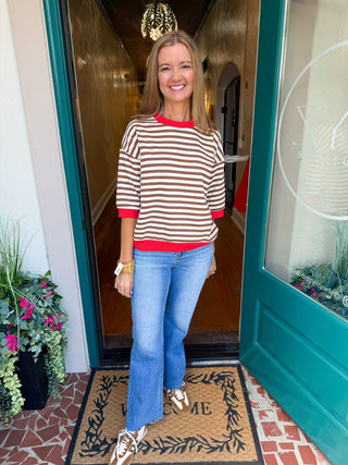 Striped Colorblock Top-Saturday Steal