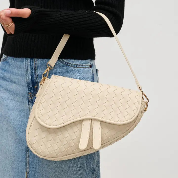 Scout Woven Crossbody- Oatmilk