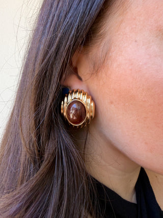 Antique Cat's Eye Earrings