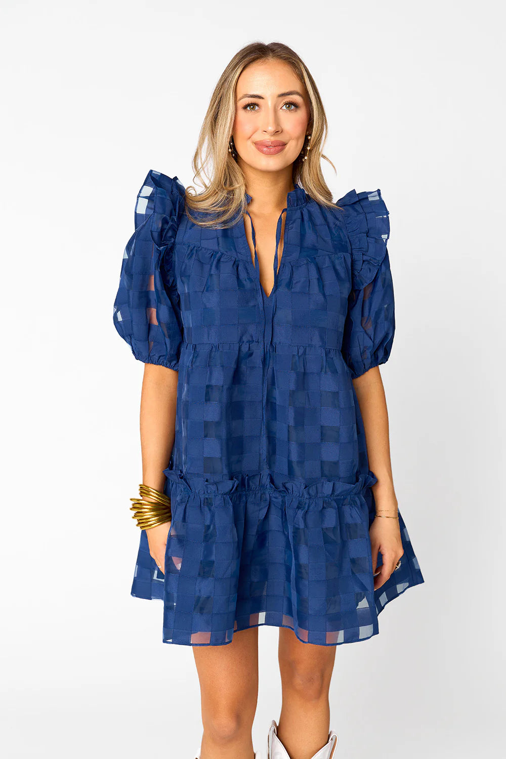 Ensley Ruffle Shoulder Dress