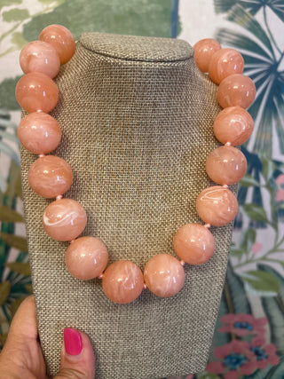 Baby Pink Beaded Necklace