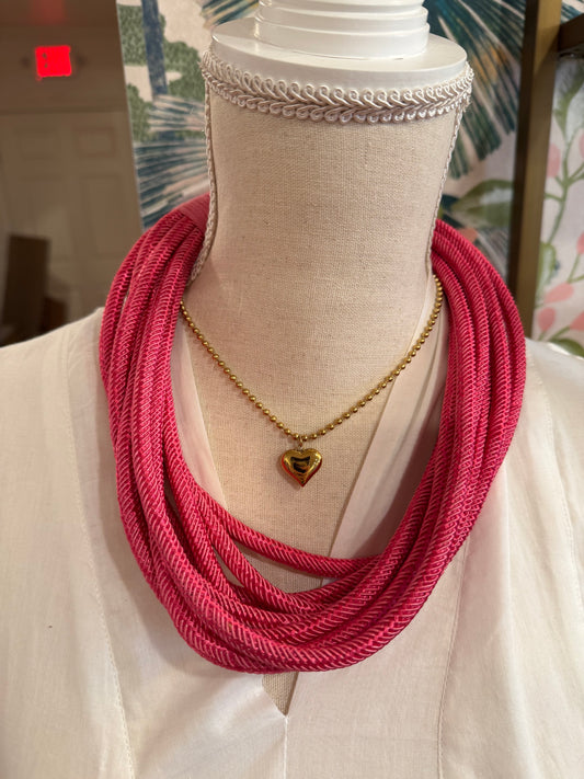 Pink Rope Necklace