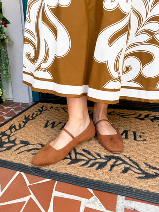 Cognac Kiana Ballet Flat
