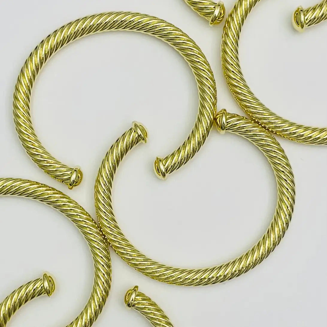 Simple Gold Cable Bracelet