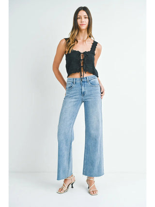 Marisa Medium Wash Wide Leg Denim