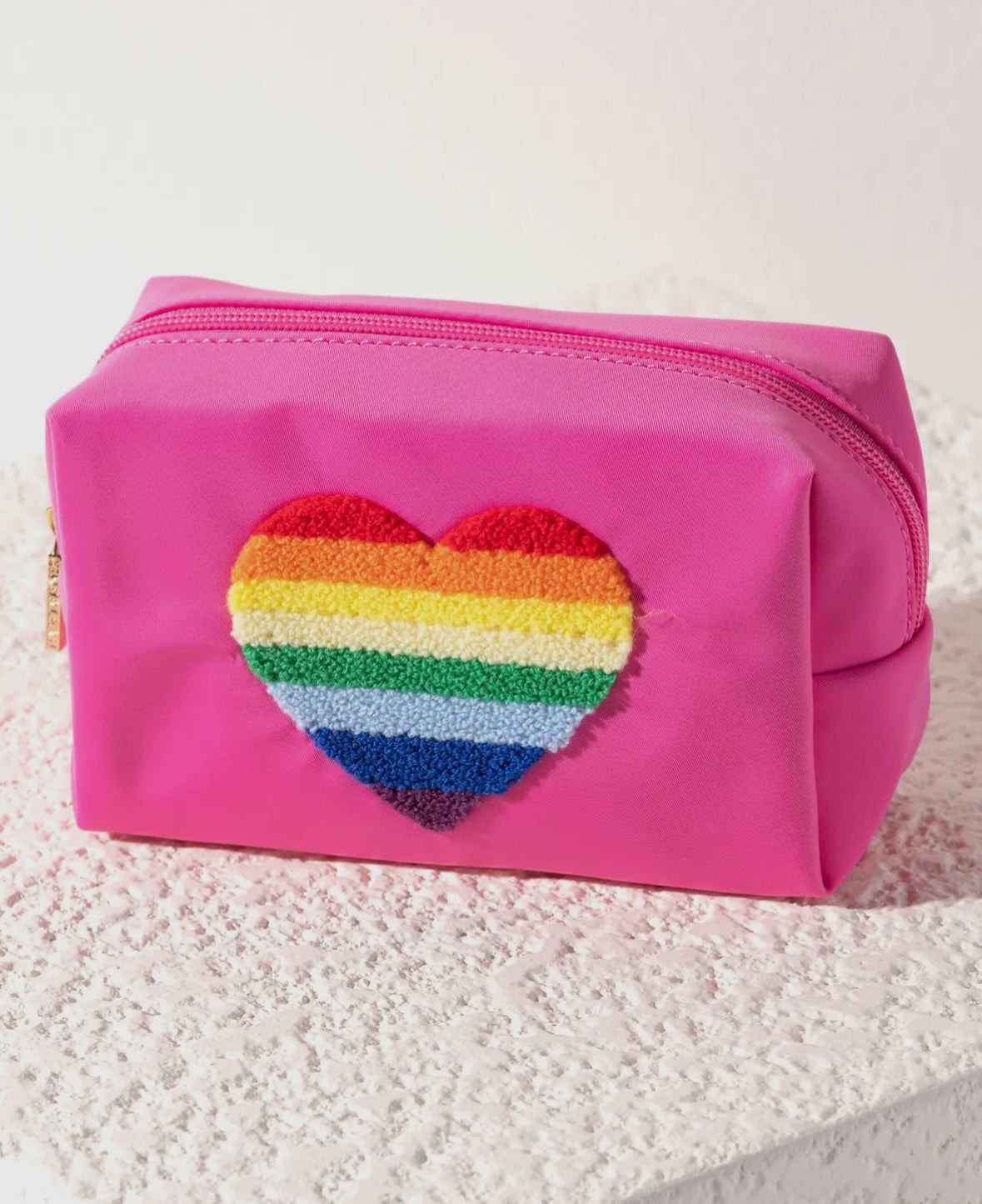 Joy Rainbow Heart Pouch