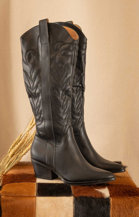 Samara Black Western Boot