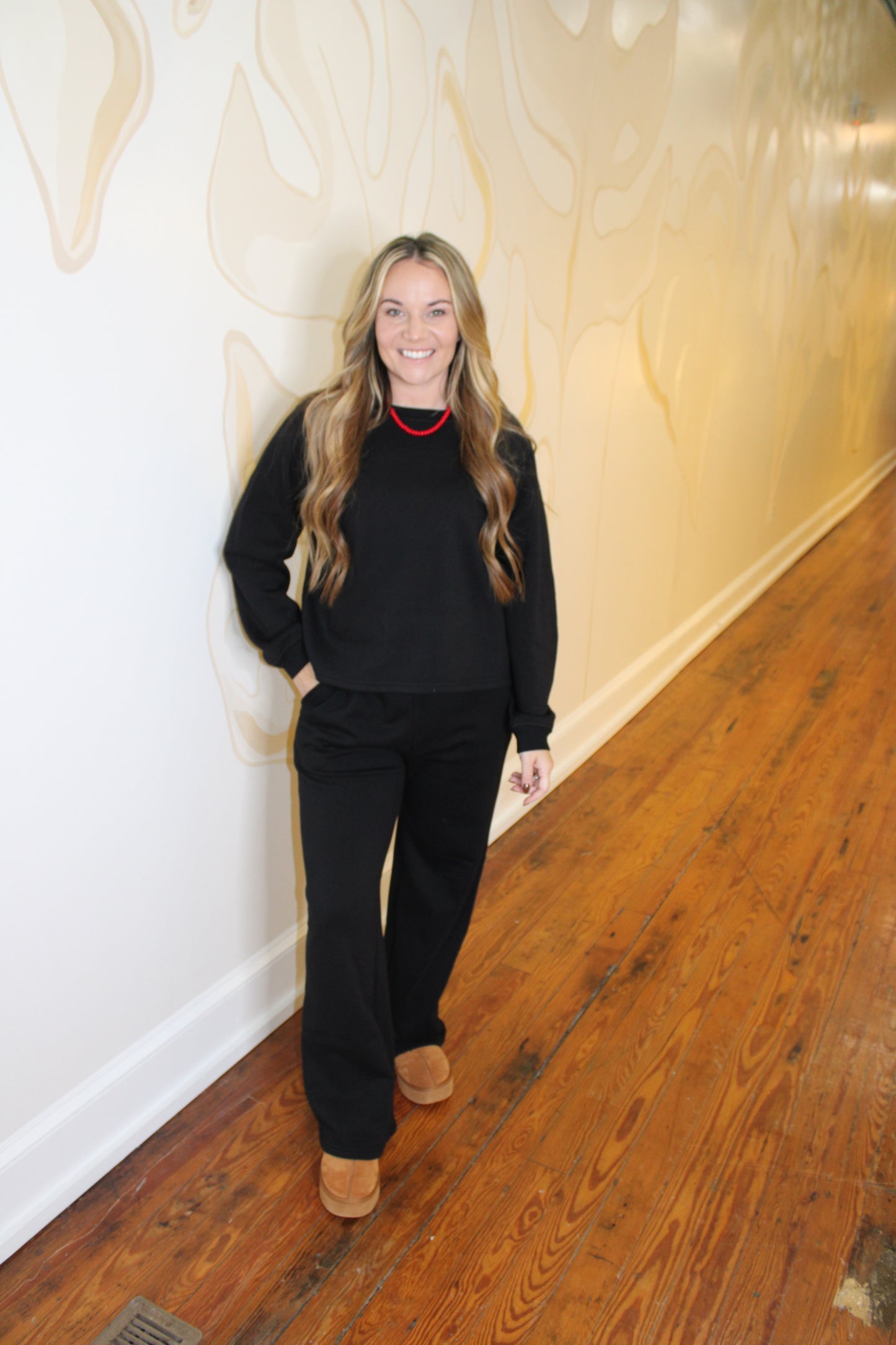 Raglan Sleeve Pullover Pants Set-Saturday Steal