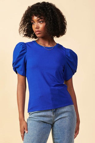 Royal Short Sleeve Knit Top