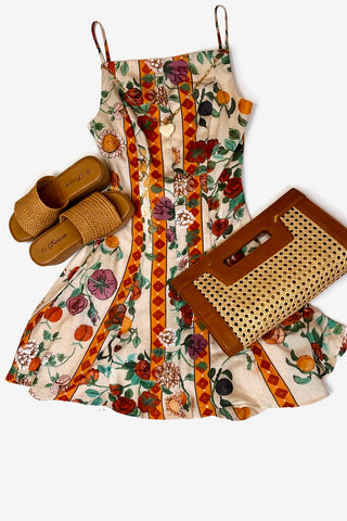 Italian Floral Mini Dress