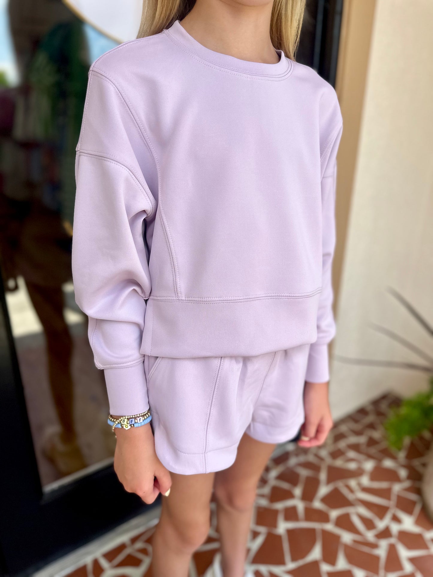 Scuba Pullover & Short Set-Girls