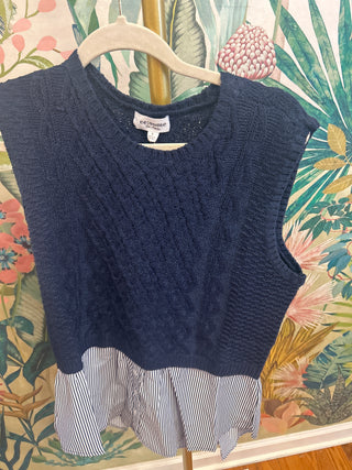 Striped Layered Sweater Top