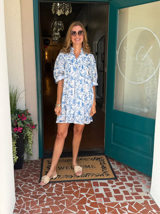 Indigo Veil Dress