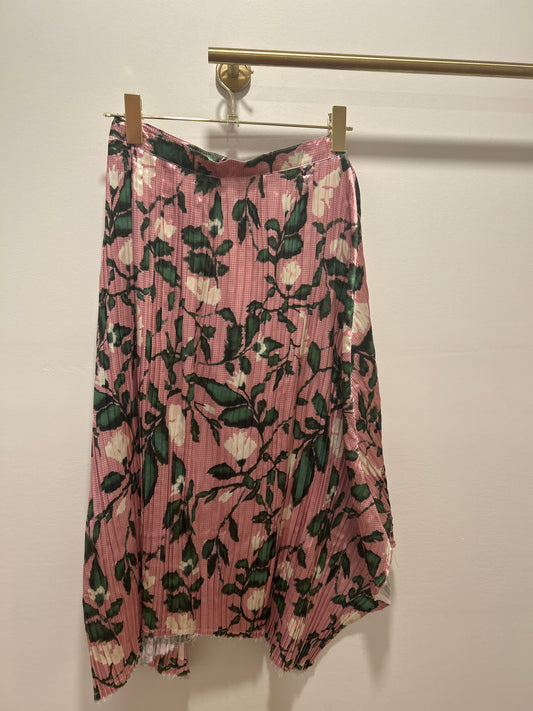 Floral Pleated Skirt