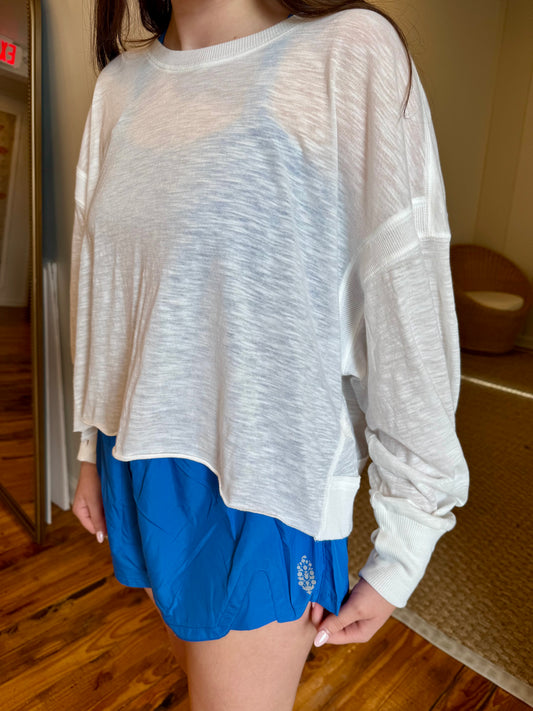 White My Time Layer Long Sleeve Tee-Free People Movement