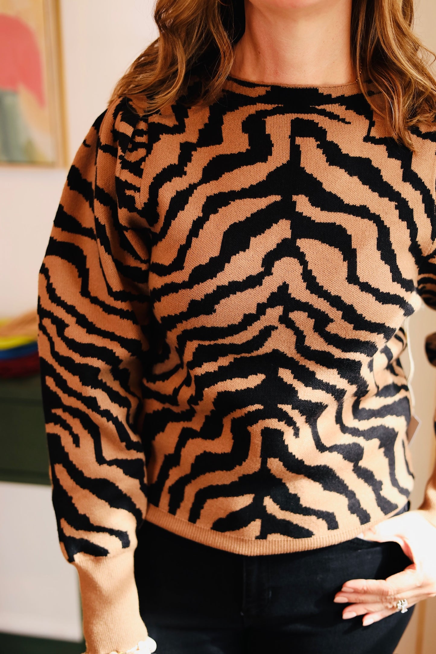 Bold Tiger Print Sweater