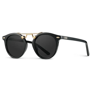 Skyler Black Round Polarized Sunglasses