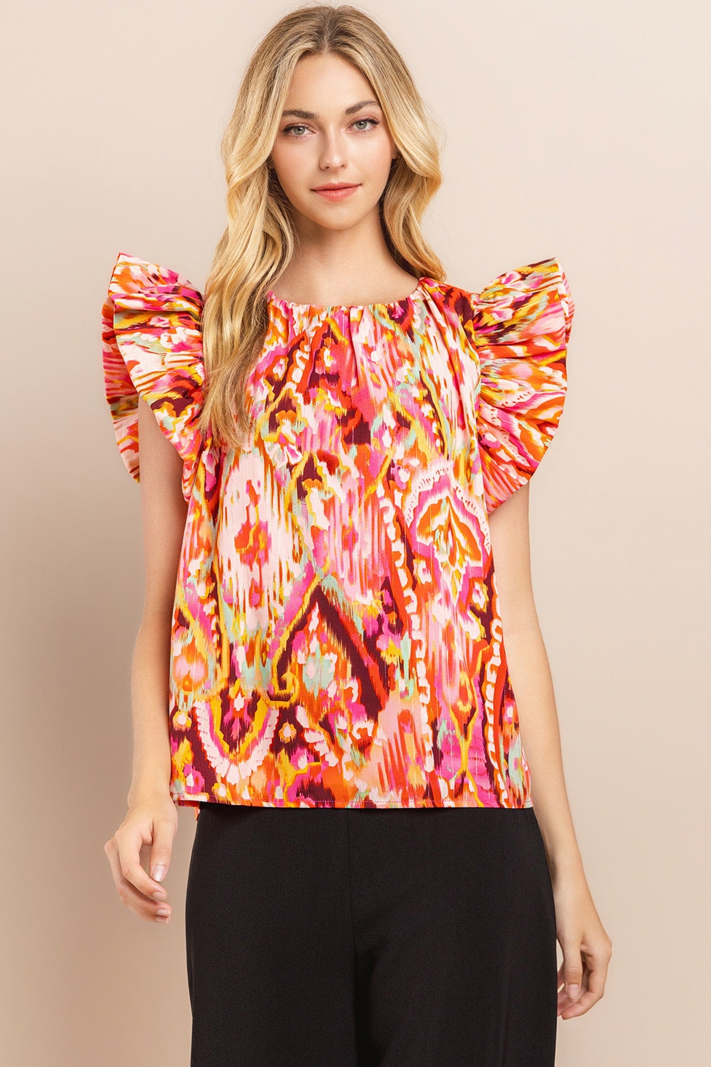 Abstract Printed Blouse