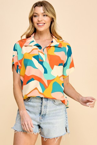 Solid Abstract Printed Shirt